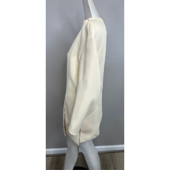 Khaite Mahni Crepe Satin Top in Ivory Size US 2 $1880 - Picture 6 of 11